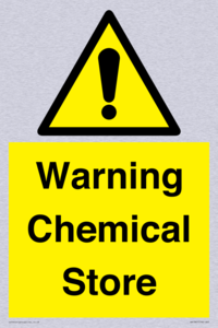 Warning Chemical Store